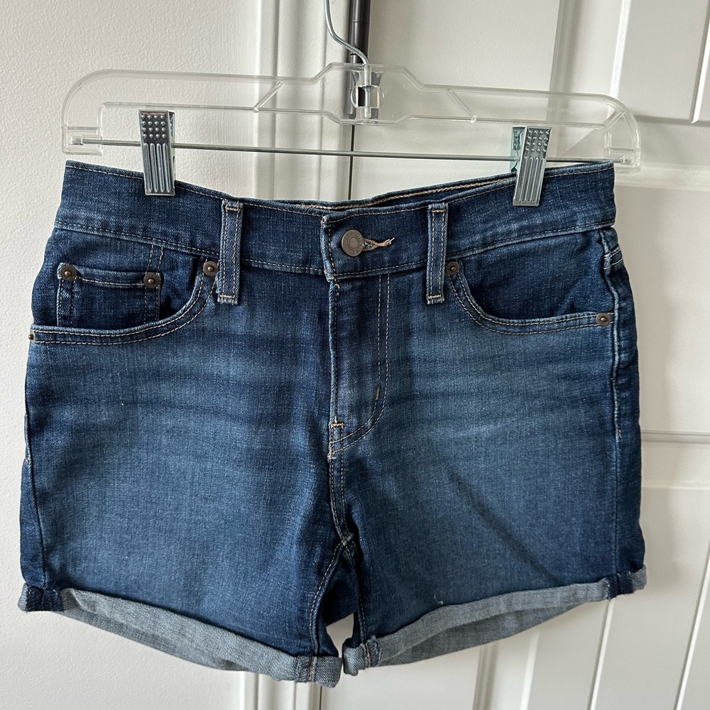 Levi's Blue Jean Shorts Classic Rolled Hem
